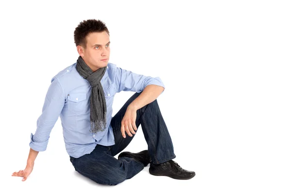 stock image Casual Man Sitting on the ground