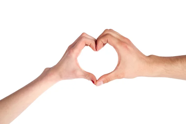 Ruce tvarování srdce — Stock fotografie