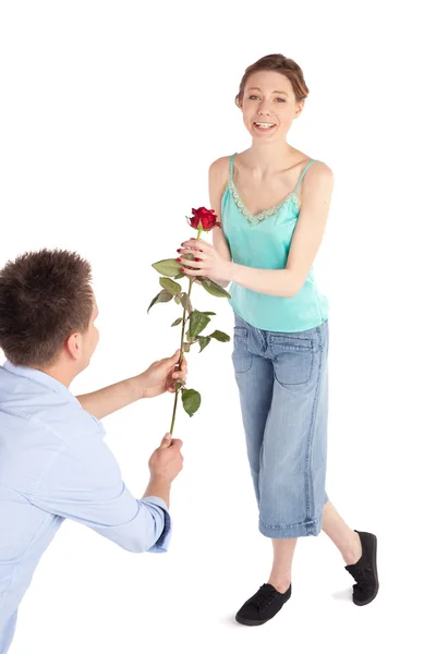Romantyczna para na Walentynki — Zdjęcie stockowe