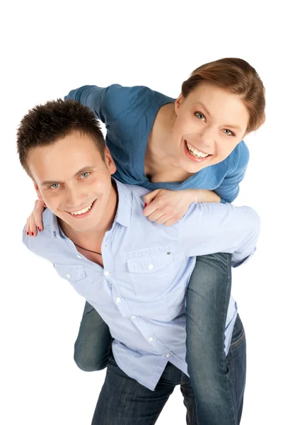 Happy Young Couple Fun — Stock Photo, Image