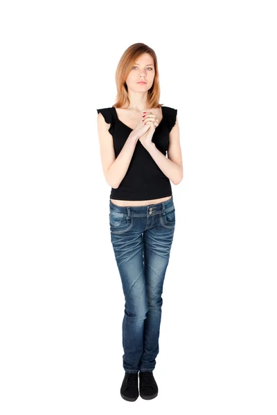 Slim Woman Standing — Stock Photo, Image