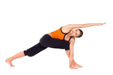 Young Fit Woman Practicing Yoga clipart