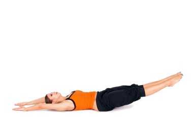 Woman Practicing Yoga Asana clipart