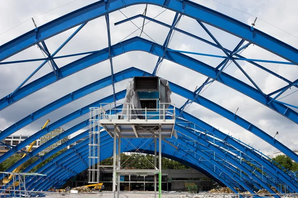 Metal Frame Structure on Contruction Site — Stock Photo, Image