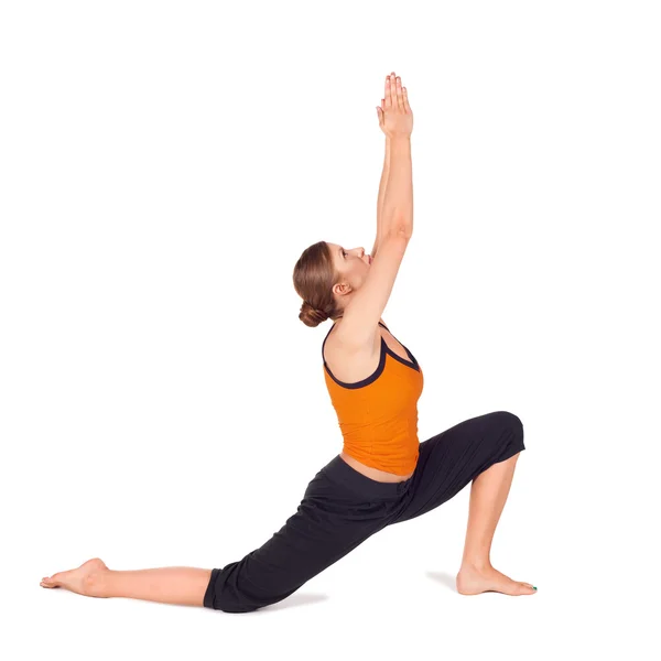 Přizpůsobit atraktivní žena cvičí jóga protahování asana — Stock fotografie