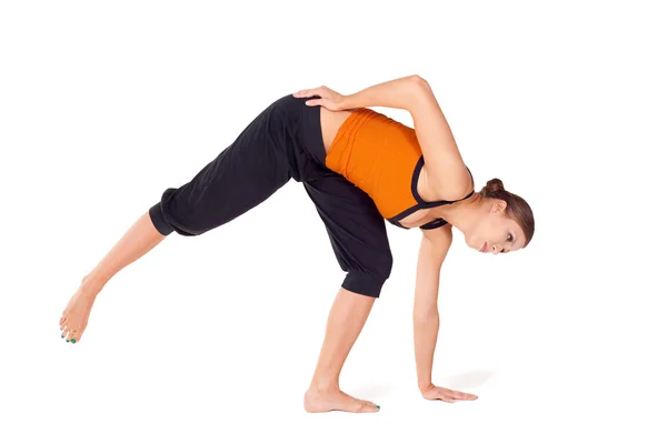 Ajuste Mujer atractiva practicando yoga — Foto de Stock