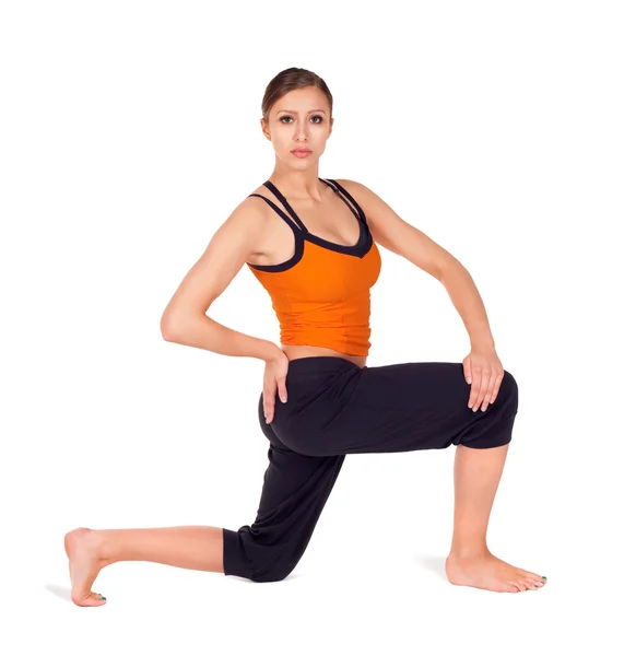 Femme Pratique Exercice de Yoga — Photo