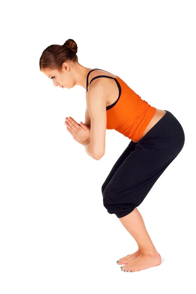 Woman Practicing Yoga Asana — Stock Photo, Image