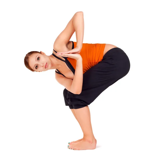 Kvinna praktisera yoga övning — Stockfoto