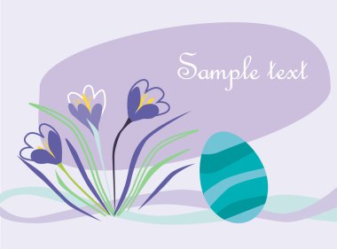 Floral backgrounds with an easter egg clipart