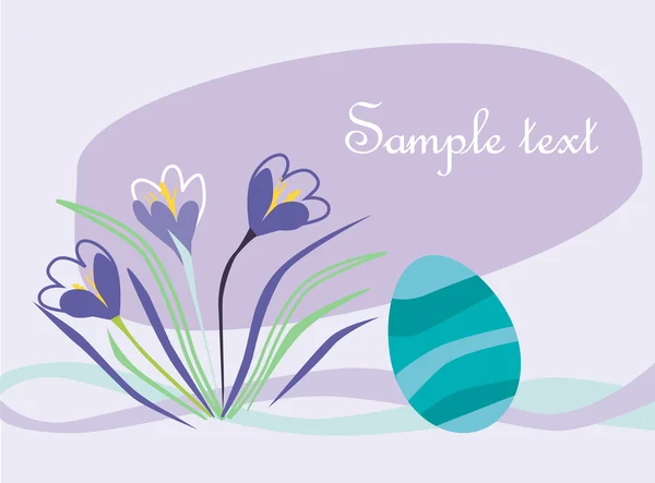 Virágos háttérképek egy húsvét tojás — Stock Vector