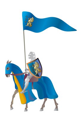 Medieval Knight in a parade vestment clipart