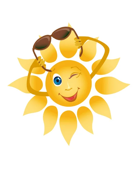 快乐的太阳 — 图库矢量图片