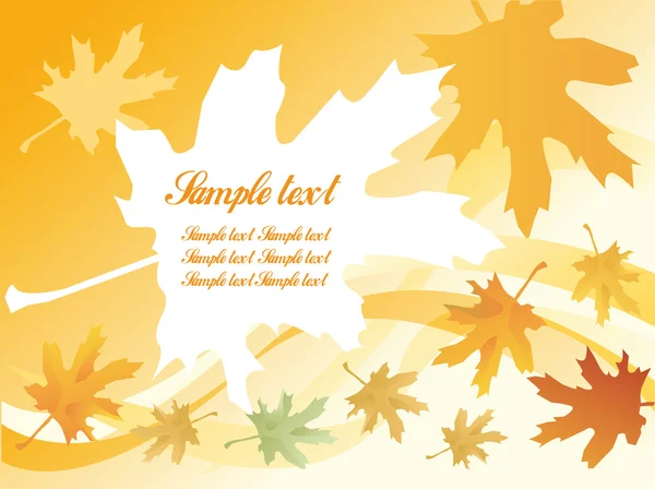 Autumnal leaf background — Stock Vector