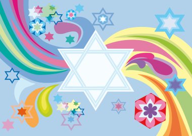 Glad background to the Jewish holiday clipart