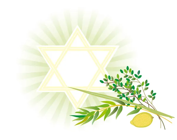 Joodse feestdag van Soekot vakantie — Stockvector