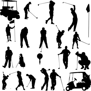 Set of golf clipart