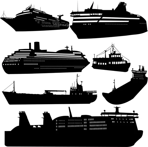 Суда и круизные лайнеры — стоковый вектор