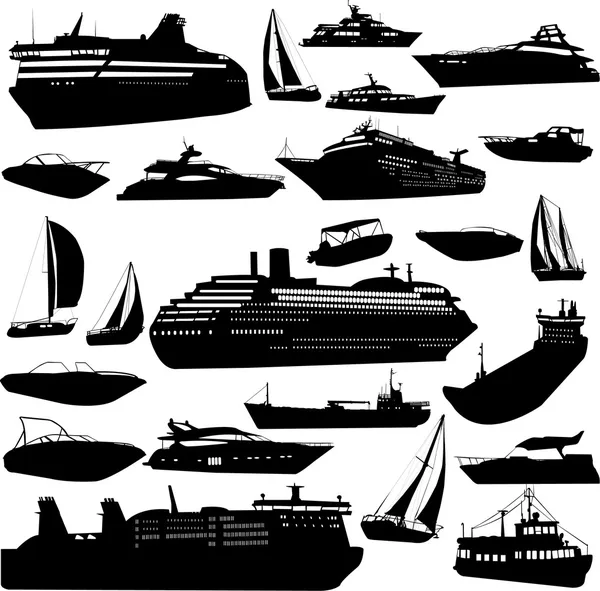 Raccolta dei trasporti marittimi — Vettoriale Stock