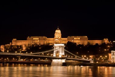 Night lights in Budapest clipart