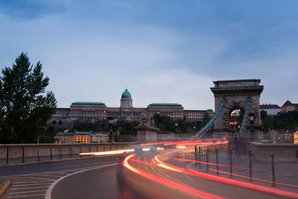 Ночные огни Будапешта — стоковое фото