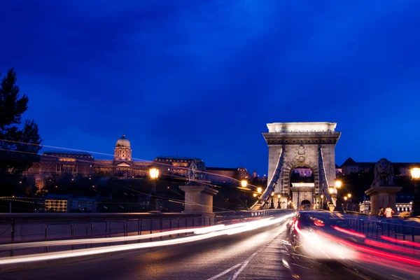 Nachtbeleuchtung in Budapest — Stockfoto