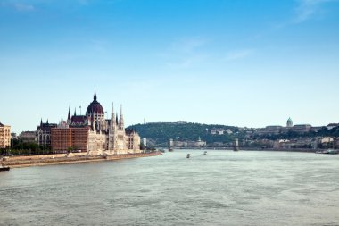 Budapeşte-Macaristan 'da gece ışıkları