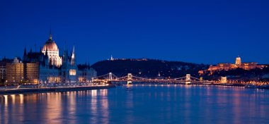 Night lights in Budapest-Hungary clipart