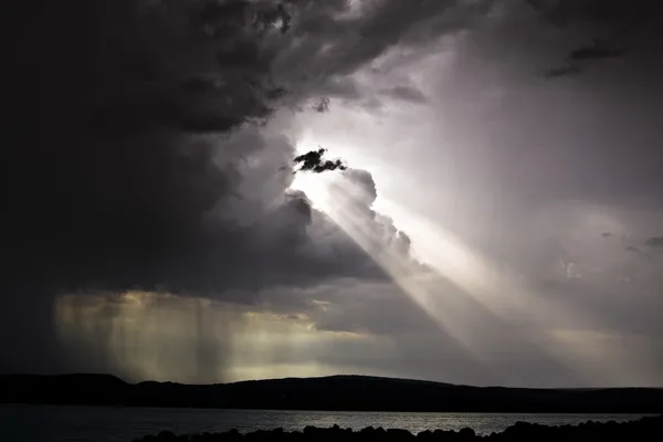 Storm over the lake Balaton-Hungary — Stock Photo, Image