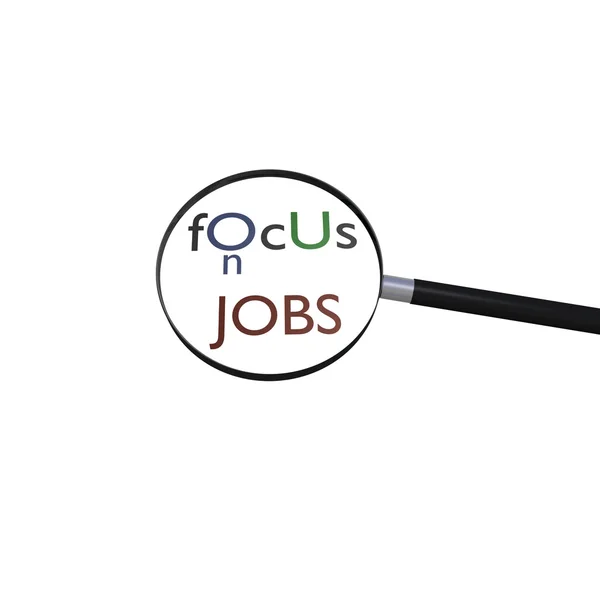 Fokus auf Arbeitsplätze — Stockfoto