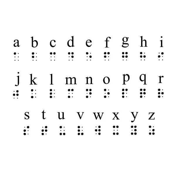 点字のアルファベット — ストックベクタ