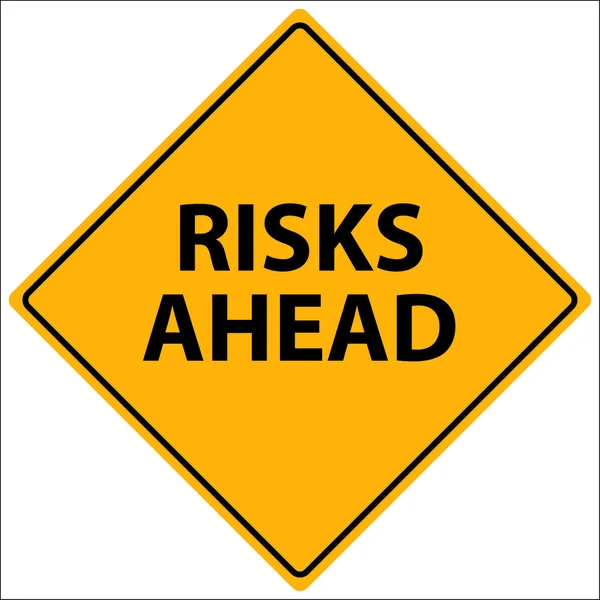 Risks Ahead Vector — Stock Vector