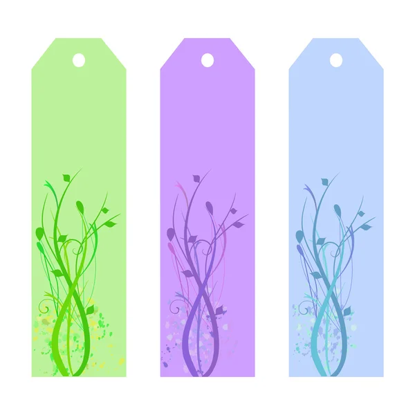 Floral Bookmarks — Stock Vector