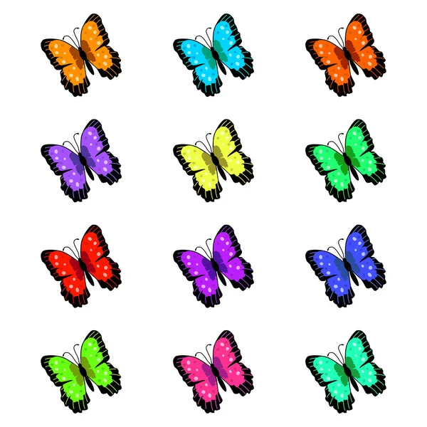 Ilustração borboletas — Vetor de Stock