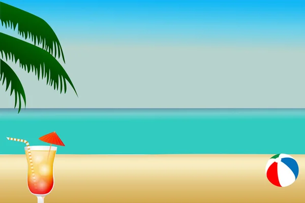Ilustración playa — Foto de Stock