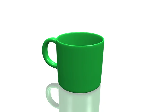 Grön kaffekopp — Stockfoto