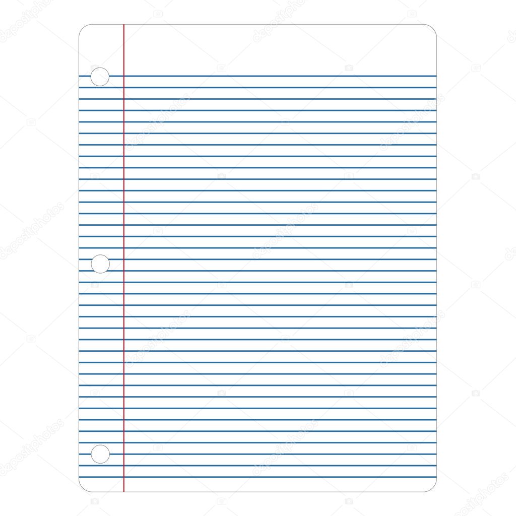 Notebook Paper Illustration — Stock Vector #3036908