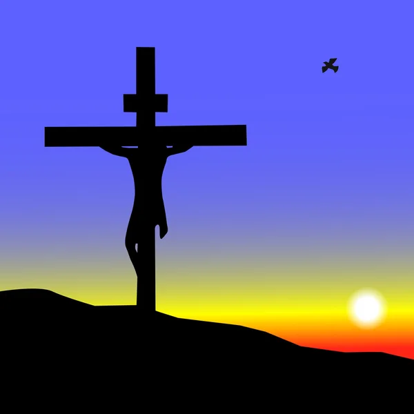 十字架のイエス — ストックベクタ