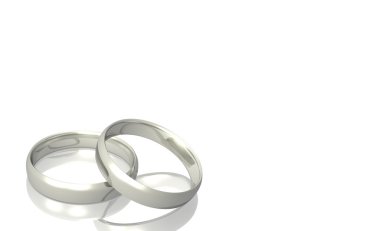 Silver Wedding rings clipart