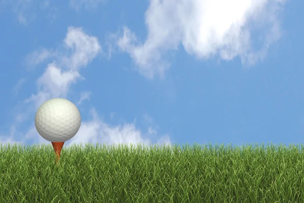 Golf Ball on Tee — Stock Photo, Image
