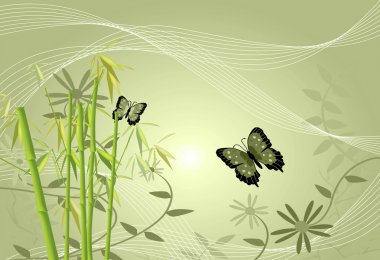 Bamboo Floral clipart