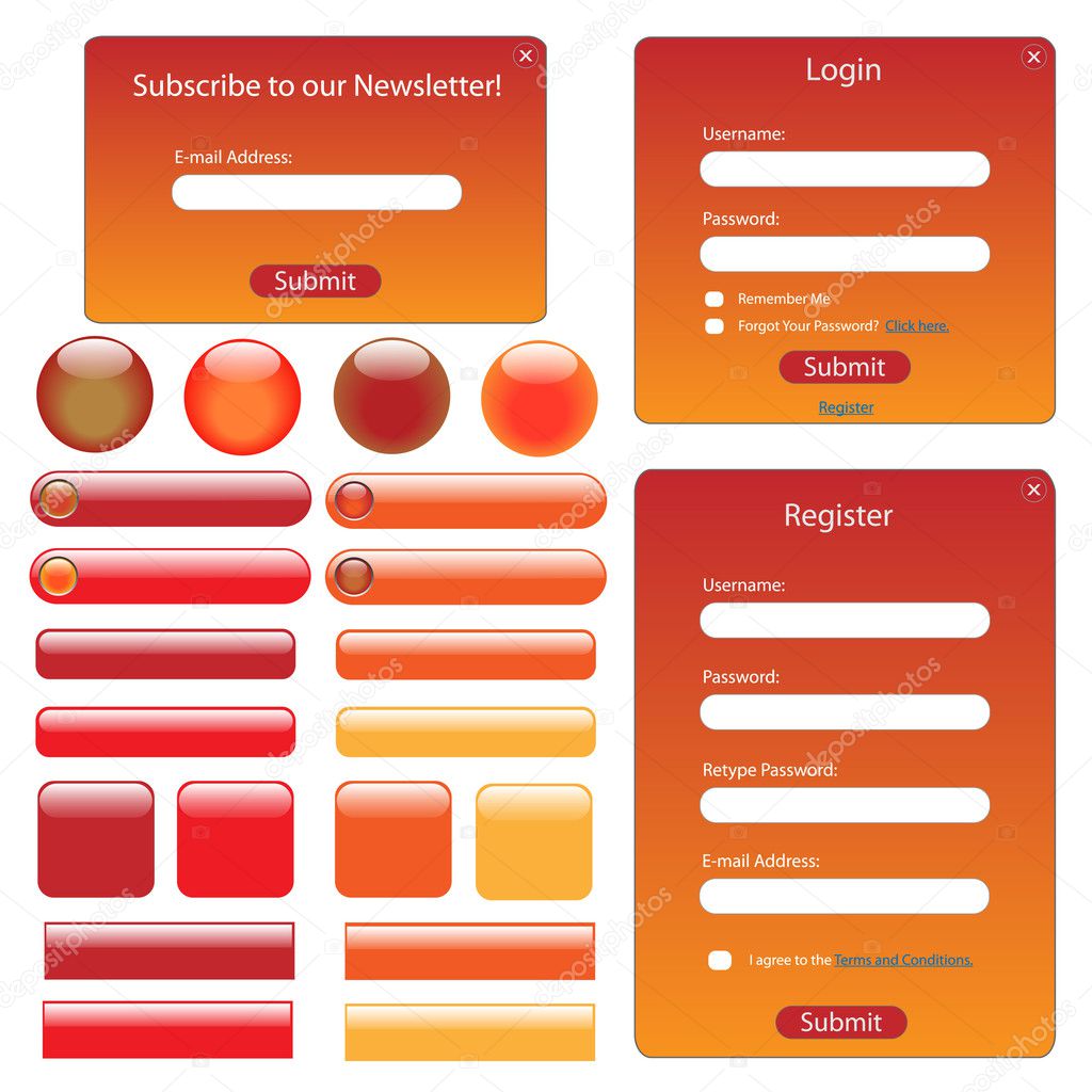 Red and Orange Web Template