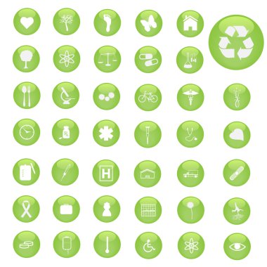 Green Buttons clipart