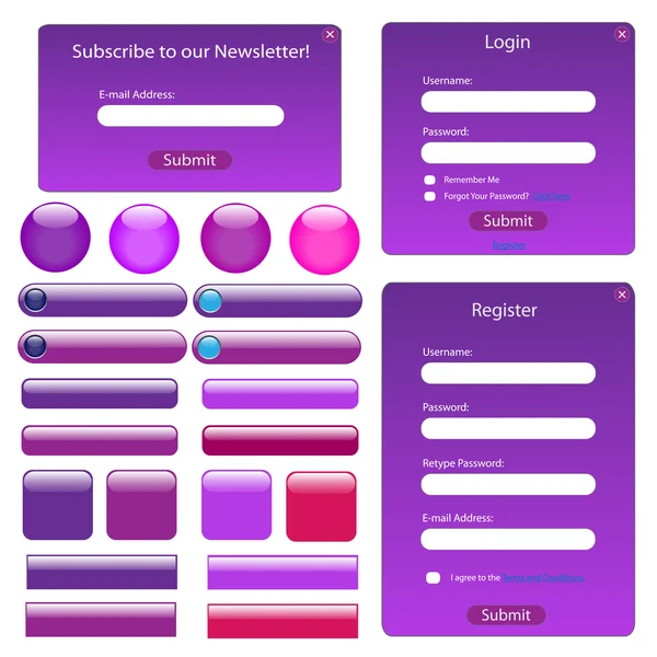 Plantilla web púrpura — Vector de stock