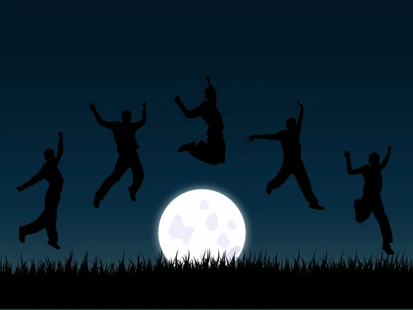 Měsíc skok — Stock fotografie