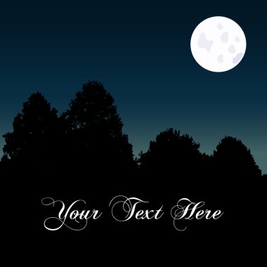 Moon Sample Text clipart