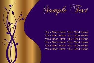 Purple and Gold Sample clipart