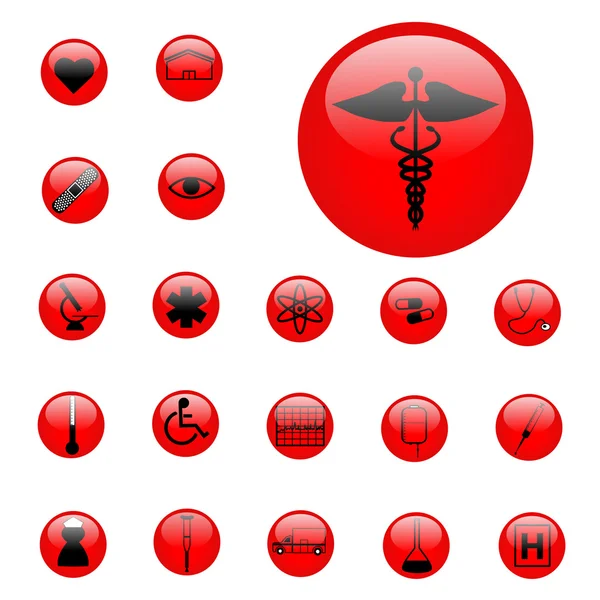 Medical Buttons — Stock Vector