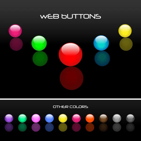 Web кнопки — стоковий вектор
