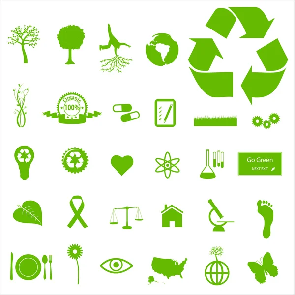 Eco icônes — Image vectorielle